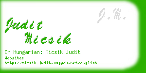 judit micsik business card